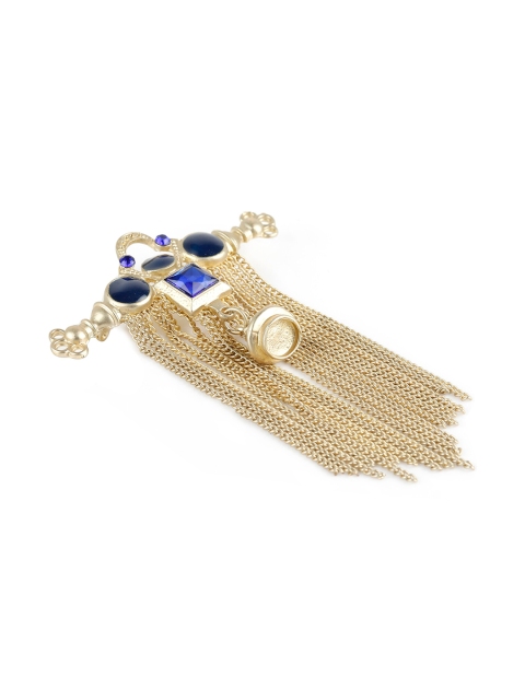 

Alvaro Castagnino Men Gold-Toned & Blue Embellished Brooch