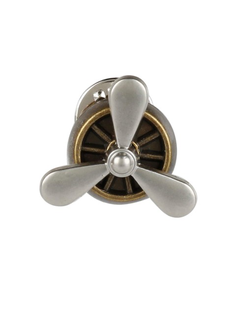 

Alvaro Castagnino Men Silver & Gold-Toned Turbine Shaped Lapel Pin
