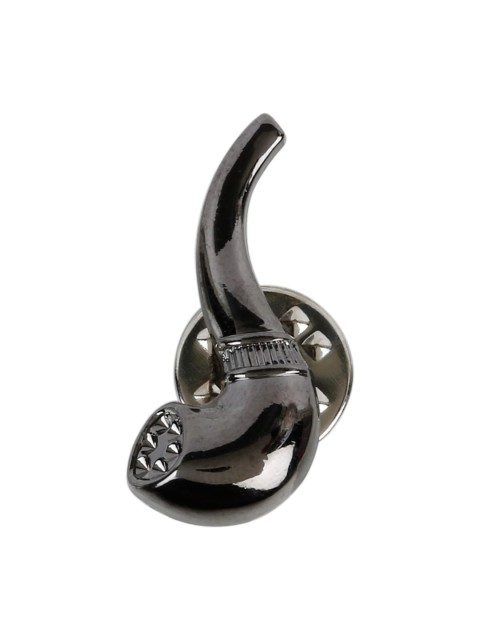 

Alvaro Castagnino Men Metallic-Coloured Smoking Pipe Shaped Lapel Pin
