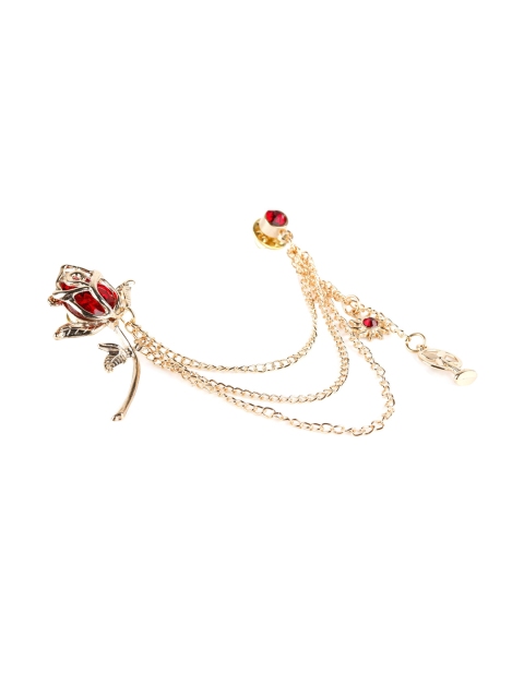 

Alvaro Castagnino Men Gold & Red Coloured Brooch