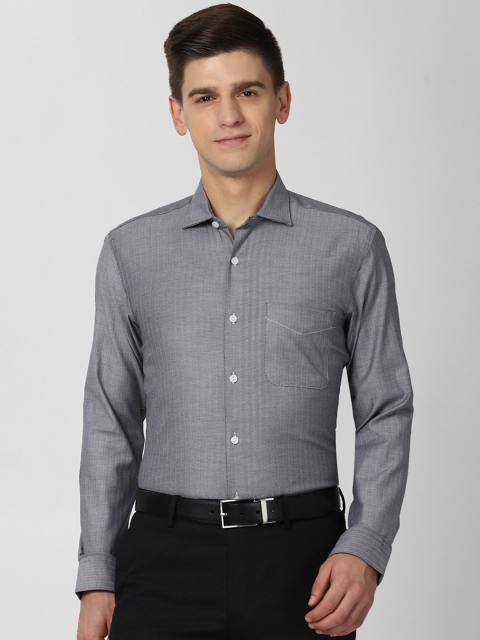 

Peter England Elite Men Grey Opaque Formal Shirt
