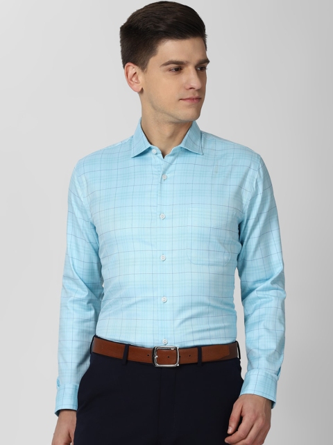 

Peter England Elite Men Blue Checked Slim Fit Formal Shirt