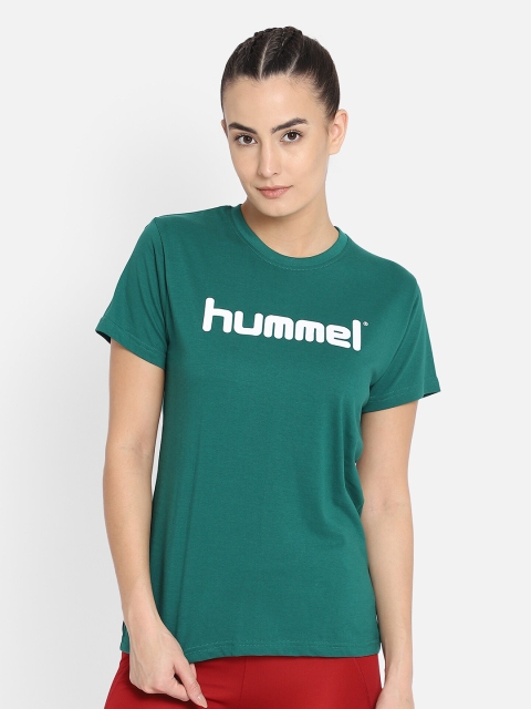 

hummel Women Green Pure Cotton T-shirt