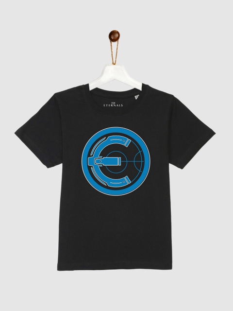 

YK Marvel Boys Navy Blue Eternals Printed Pure Cotton T-shirt