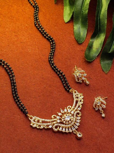 

aadita Woman Gold Plated Mangalsutra Set