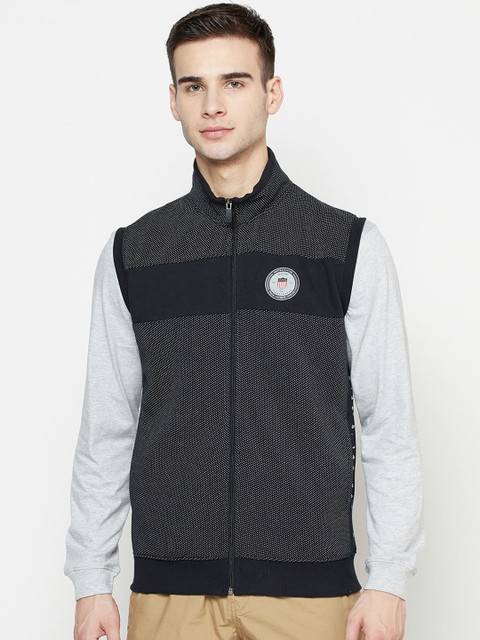 

Octave Men Grey Colourblocked Fleece Sweatshirt