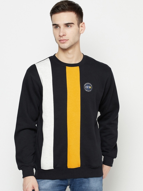 

Octave Men Navy Blue Printed Fleece Sweatshirt