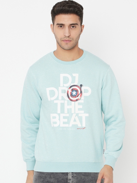 

Octave Men Blue Captain America Printed Fleece Sweatshirt