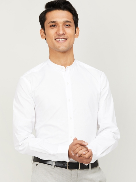 

CODE by Lifestyle Men White Opaque Casual Shirt