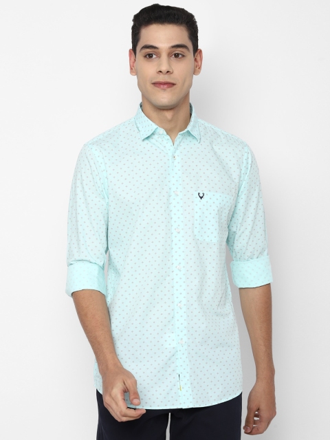 

Allen Solly Men Blue Slim Fit Pure Cotton Printed Casual Shirt