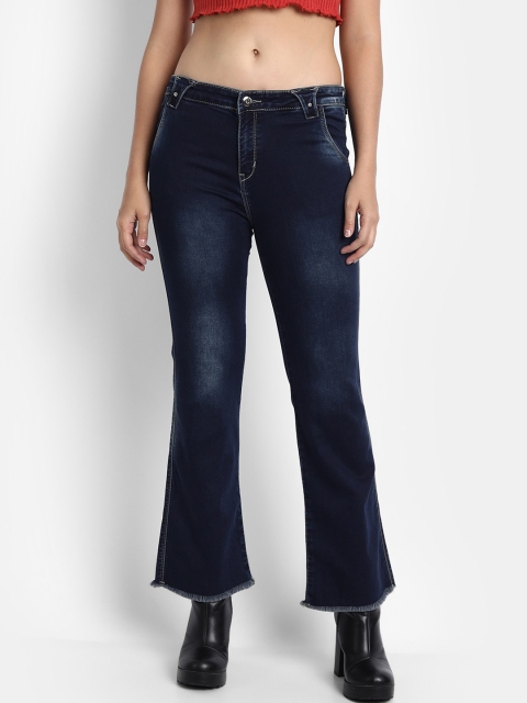 

BROADSTAR Women Navy Blue Jean Bootcut Light Fade Stretchable Jeans