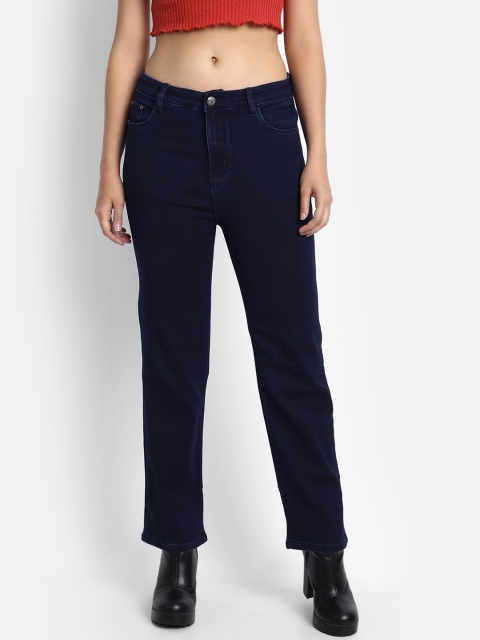 

BROADSTAR Women Navy Blue Jean Straight Fit Stretchable Jeans