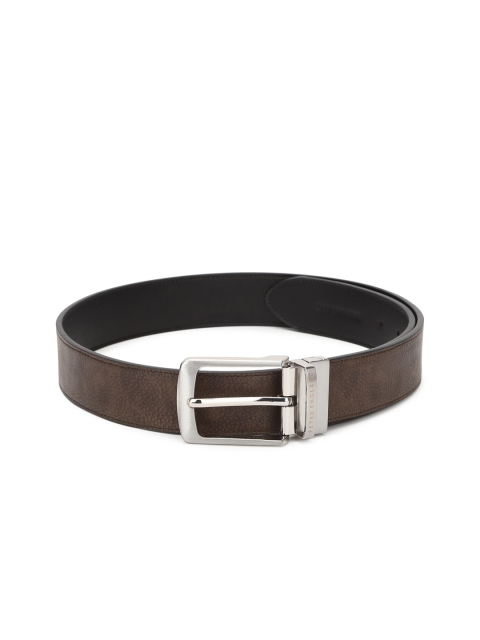 

Peter England Men Brown Textured PU Belt