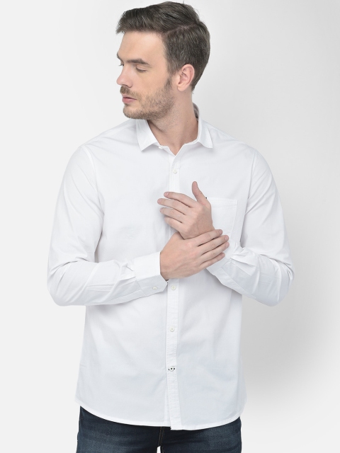 

Canary London Men White Smart Slim Fit Opaque Casual Shirt