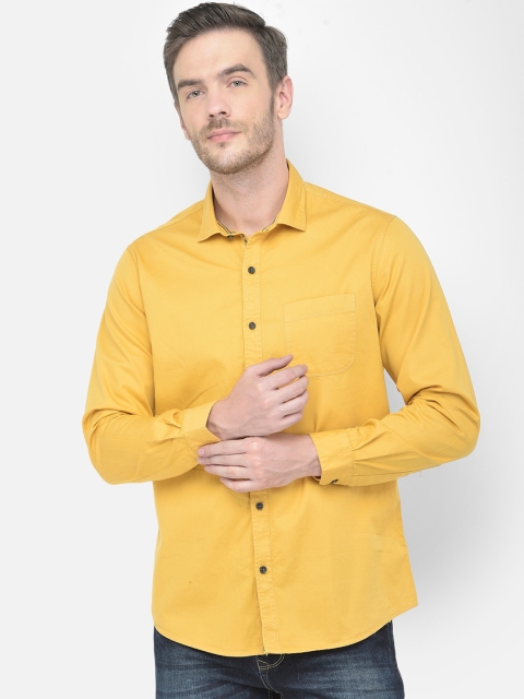 

Canary London Men Yellow Smart Slim Fit Opaque Casual Shirt