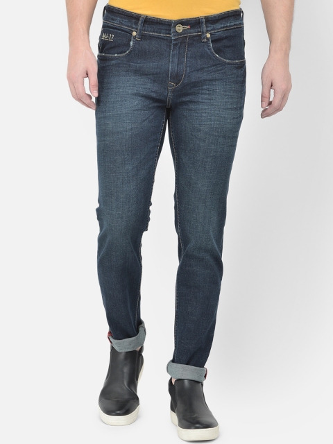 

American Archer Men Blue Smart Skinny Fit Low-Rise Light Fade Stretchable Jeans