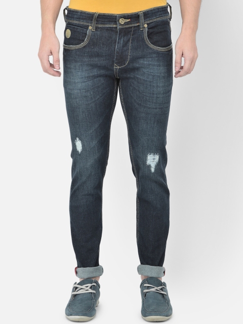 

American Archer Men Blue Smart Skinny Fit Low-Rise Mildly Distressed Light Fade Stretchable Jeans