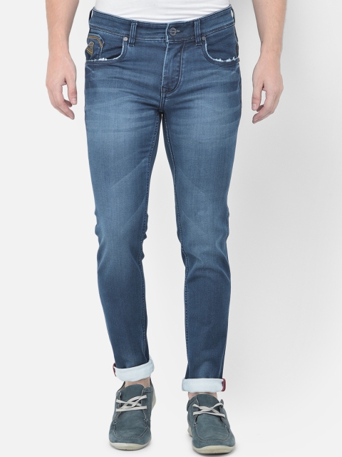 

American Archer Men Blue Smart Skinny Fit Low-Rise Light Fade Stretchable Jeans