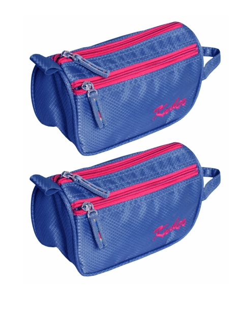 

Kuber Industries Set Of 2 Blue Portable Lightweight Rexien Travel Toiletry Bag
