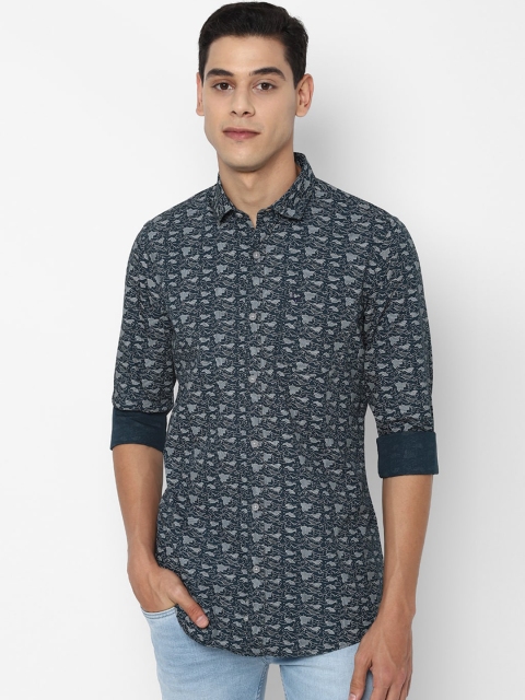 

Allen Solly Sport Men Navy Blue Floral Opaque Printed Casual Shirt