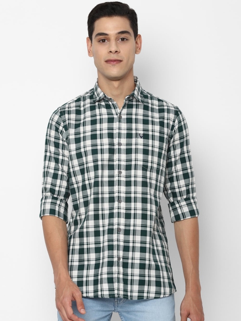 

Allen Solly Sport Men Green Tartan Checks Opaque Checked Casual Shirt