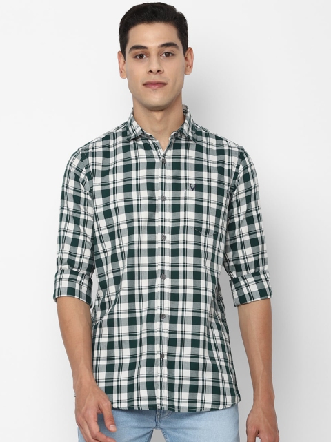 

Allen Solly Sport Men Green Tartan Checks Opaque Checked Casual Shirt