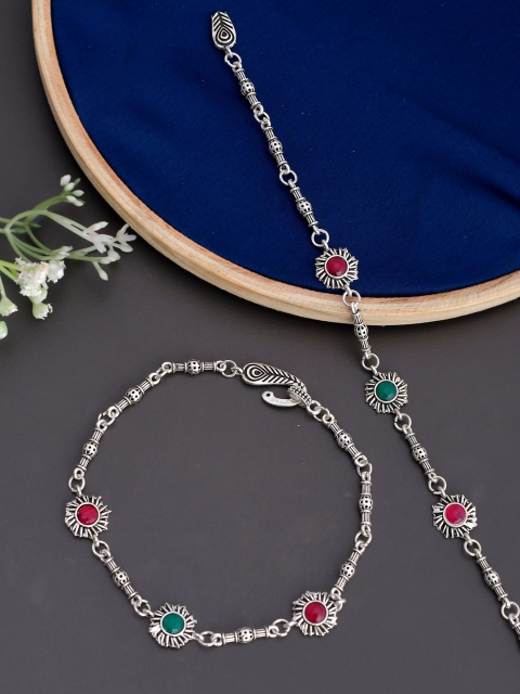 

Silvermerc Designs Silver Plated Oxidised Anklet