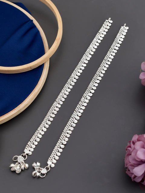 

Silvermerc Designs Set Of 2 Silver-Plated Anklets