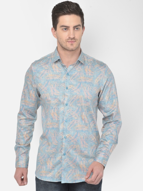 

COBB Men Blue Slim Fit Floral Opaque Printed Casual Shirt