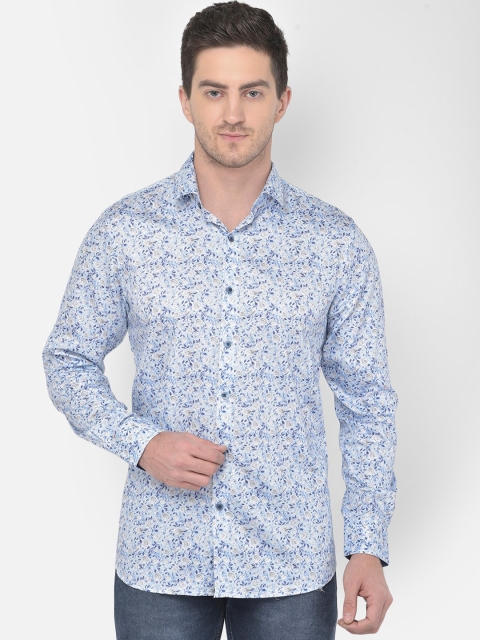 

COBB Men Blue Slim Fit Floral Opaque Printed Casual Shirt