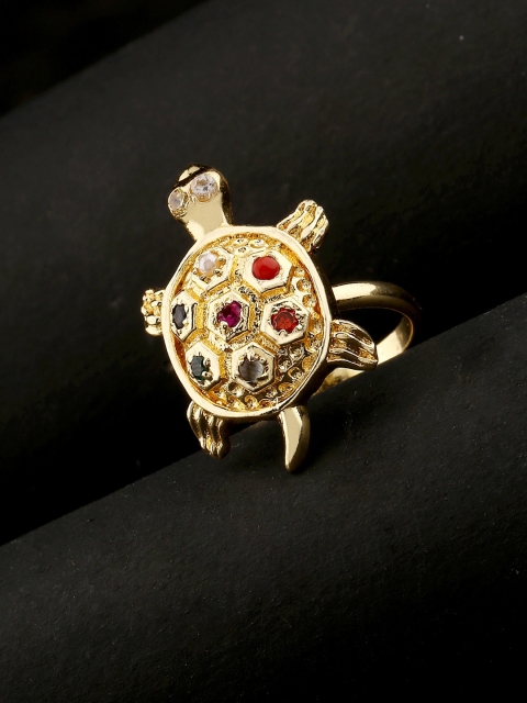 

Voylla Men Kailasha Trishul Damru Yellow Gold Ring