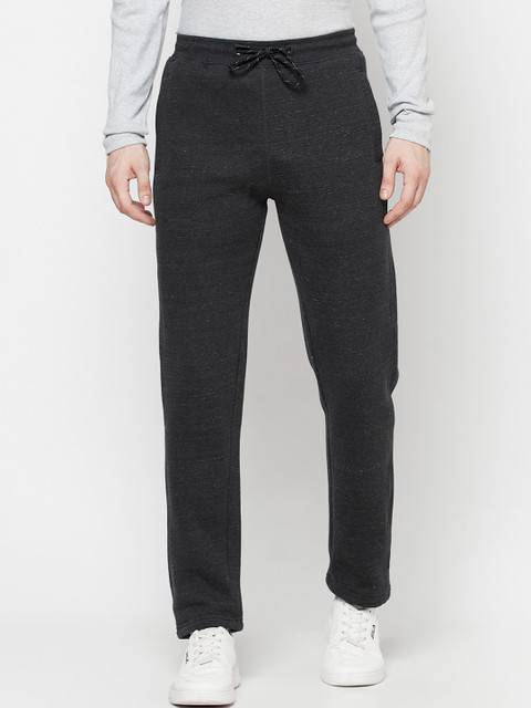 

Octave Men Charcoal Solid Cotton Track Pants