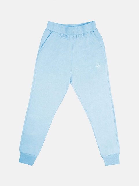 

CHIMPRALA Boys Blue Solid Cotton Antimicrobial Joggers