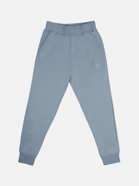 

CHIMPRALA Boys Grey Solid Cotton Joggers