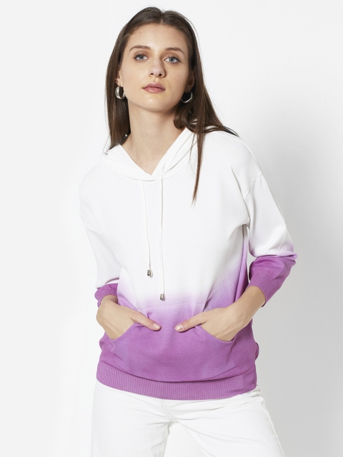 

URBANIC Women Purple & White Ombre Pullover
