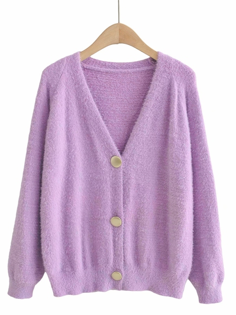 

URBANIC Women Lavender Cardigan