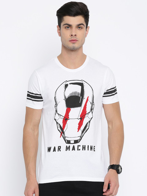 

Kook N Keech Marvel Men White Printed Round Neck T-shirt