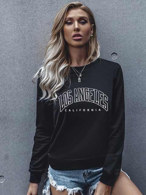 

URBANIC Women Black & White Typography Print Sweatshirt