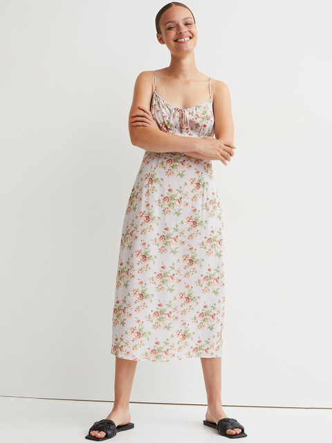 

H&M Women Purple Patterned Dress