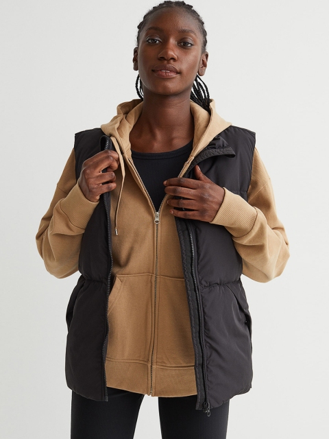 

H&M Women Black Water-Repellent Down Gilet