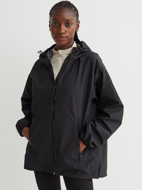 

H&M Women Black Foldable Shell Jacket