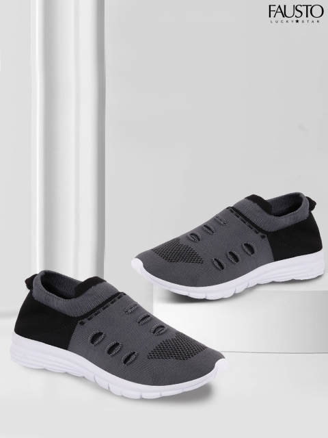 

FAUSTO Men Grey Walking Non-Marking Shoes
