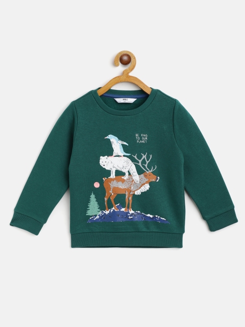 

Marks & Spencer Boys Green Printed Sweatshirt