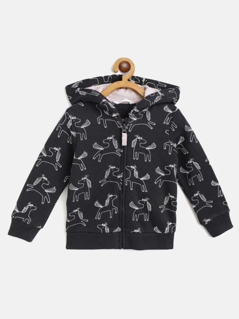 

Marks & Spencer Girls Charcoal Grey & White Conversational Print Hooded Sweatshirt