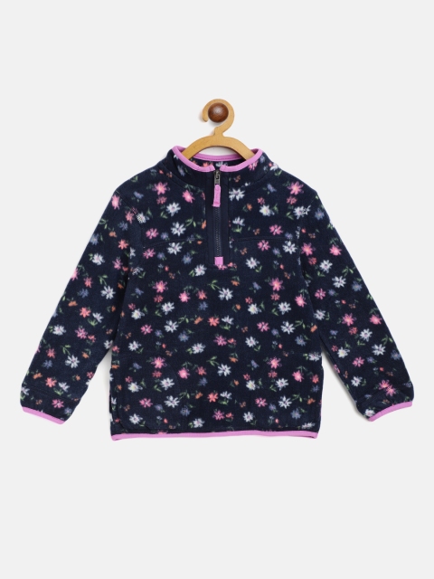 

Marks & Spencer Girls Navy Blue & Pink Floral Print Sweatshirt