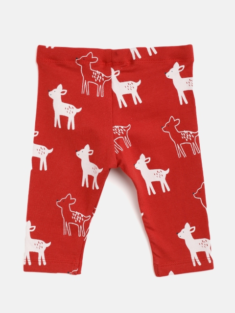 

Marks & Spencer Kids Red & White Deer Print Track Pants