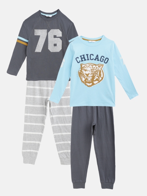 

Marks & Spencer Set of 2 Printed Night Suits, Grey