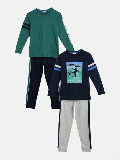 

Marks & Spencer Boys Pack of 2 Pure Cotton Nightsuits, Green