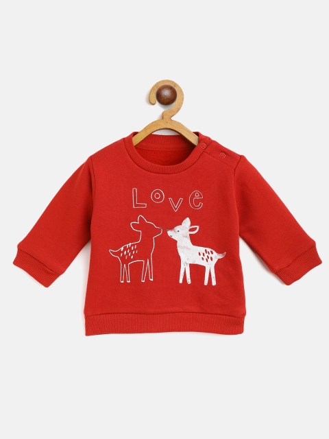 

Marks & Spencer Kids Red & White Deer Print Sweatshirt