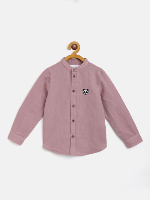 

Marks & Spencer Boys Mauve Solid Casual Shirt